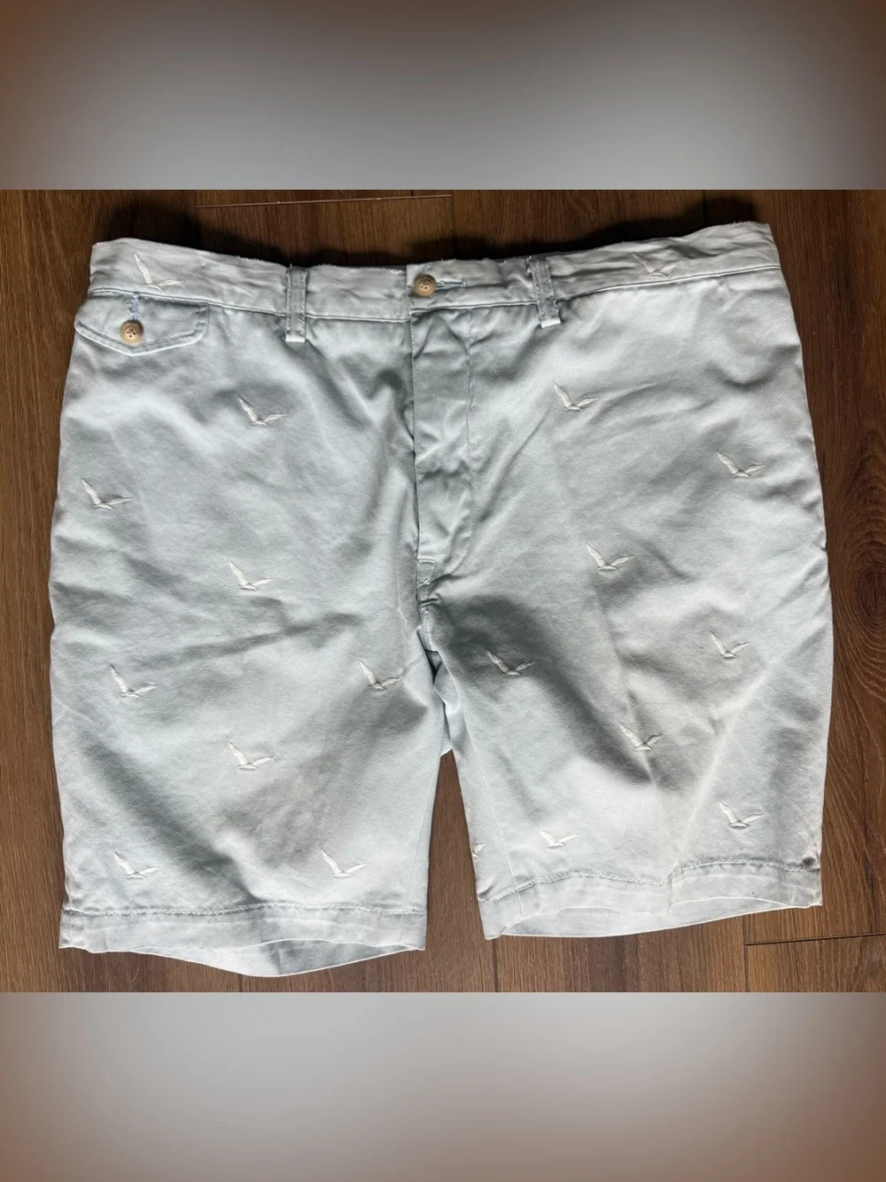 Polo Ralph Lauren Blue Nautical Seagull Slim GI Fit Chino Shorts Size 42